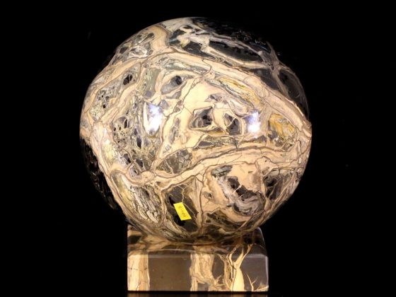 Argyllite - yellow calcite sphere