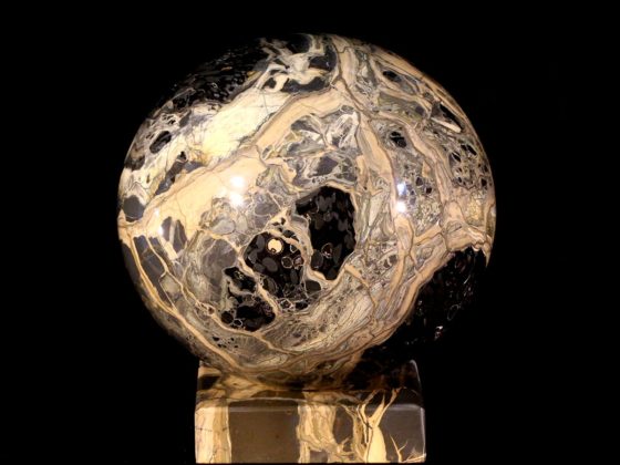Argyllite - yellow calcite sphere